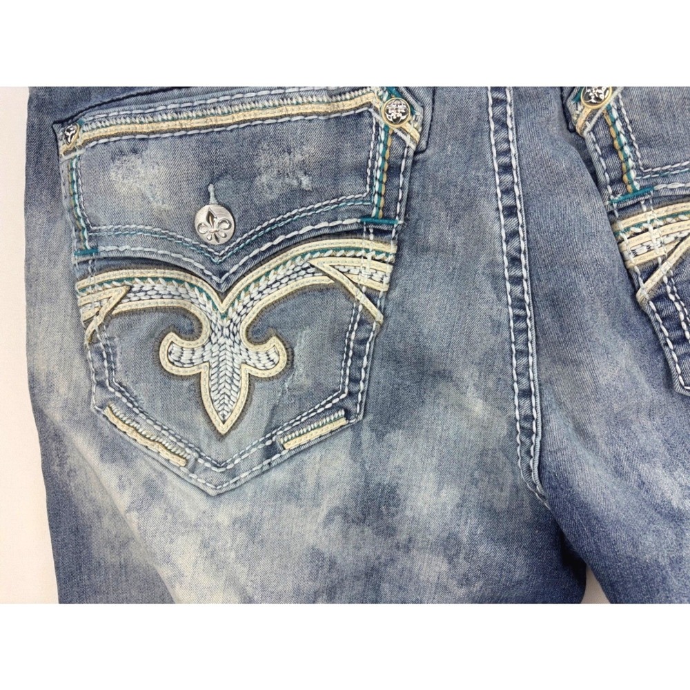 Rock Revival Feeney Relaxed Straight 17 Jean Waist 40 - Picture 8 of 10